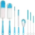 thumbnail image 1 of Bottle Cleaning Brush Set,Happon 8 Pack Long Handle Bottle Cleaner for Washing Narrow Neck Beer Bottles, Wine Decanter, Narrow Cup, Pipes, Sinks, Cup Cover, 1 of 7