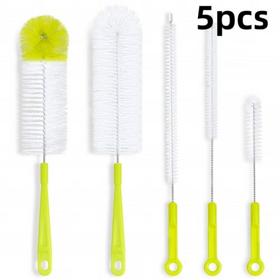 Bottle Cleaning Brush Set - Long Handle Bottle Cleaner for Washing Narrow Neck Beer Bottles,Sports Water Bottles with Straw Brush,Kettle Spout/Lid Cleaner Brushes
