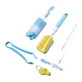 thumbnail image 1 of Bottle Cleaning Brushes with Sponge, Flexible Long Handle Brush Set for Standard & Wide Mouth Bottles, Baby Bottle Cleaner, Straw Brush, Tube Cleaning Brush Kit, 1 of 6