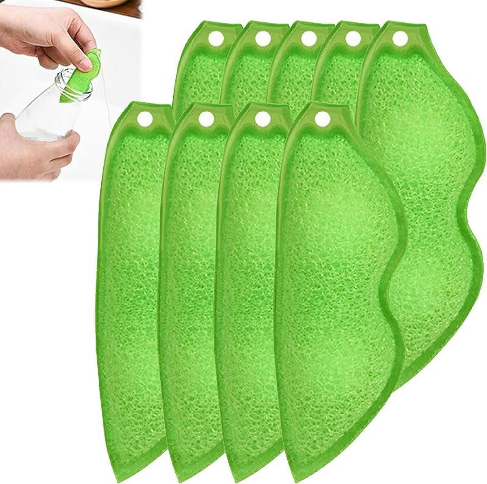  Fhavent Bottle Cleaning Sponge, Beans-Shaped Bottle Cleaning  Sponge, Reuseable Bottle Cleaning Sponge, Heat Resistance Bottle Sponge for  Internal Cleaning of Small Mouth B (Green) : Health & Household
