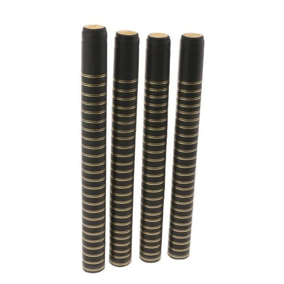 Bottle Cover - PVC Heat Shrink for Making - 100pcs Tear Off , 30mm -Black( Strips) 60mm High