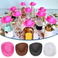 thumbnail image 1 of Jialinnn Doll Accessories Cowboy Hat Set Plaid Pink 10 Pack, 1 of 9
