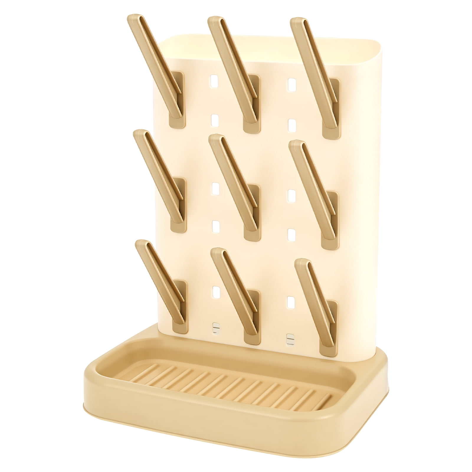 Bottle Drying Rack with 20 Hooks Space Saving Kitchen Bottles Rack Dryer Vertical Bottle Holder Organizer for Countertop Storage Accessories