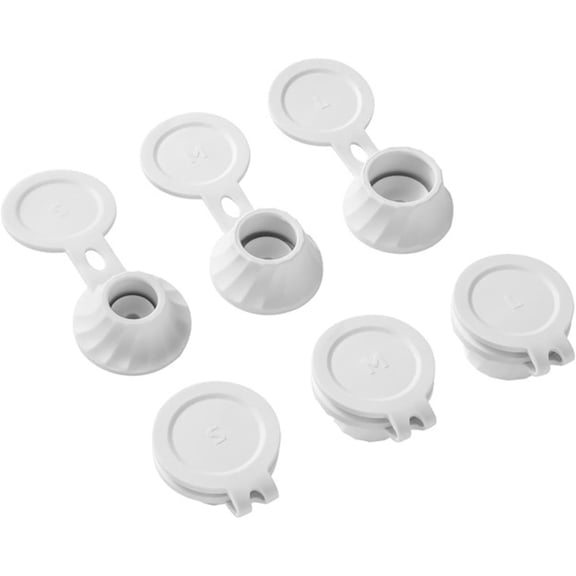 Bottle Emptying Kit, 6Pcs Upside Down Emptying Bottle Caps Set, 3 Sizes Adapters Transfer Connector, Leakproof Inverted Bottle Caps, Bottle Emptying for Lotions, Shampoos, Kitchen Condiments