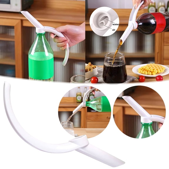Bottle Handle for 2 Liter Soda Dispenser - Beverage Pour Spout with Dual Spout Design for Gas and Liquid Separation - Food Grade ABS Bottled Drink Handle for Easy Pouring and No Spill