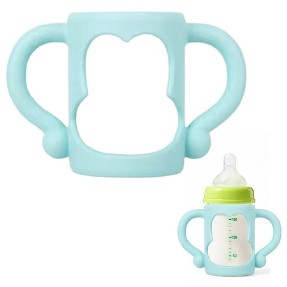 Bottle Handle Blue, Versatile Bottle Handles Made for Wide Mouth Bottles Compatibility with 2Nd and 3Rd Generation Versions Sturdy Grip for Babies' Comfort and Facilitates Parent (1 Handle)