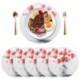 thumbnail image 1 of Bottle Hearts Black Round Placemats Plate Mats 15 Inch Non-Slip Heat Resistant Washable PVC Set Indoor for Kitchen Dining Table 1PC, 1 of 6