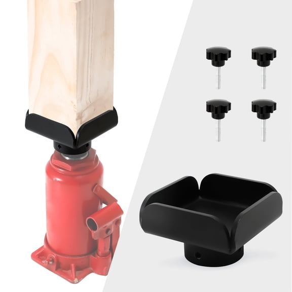 Bottle Jack Post Adapter for 4x4 Wood Beams, Universal Steel Stand Adaptor with Centering Pin, Fits Most Bottle Jacks, Secure Lift Support for Woodworking, Construction