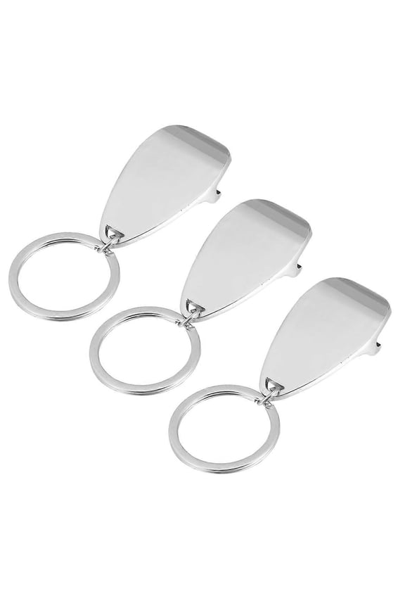 Bottle Keychain Silver Use Hunting Survival 8x2x1cm Key Ring 3Pack