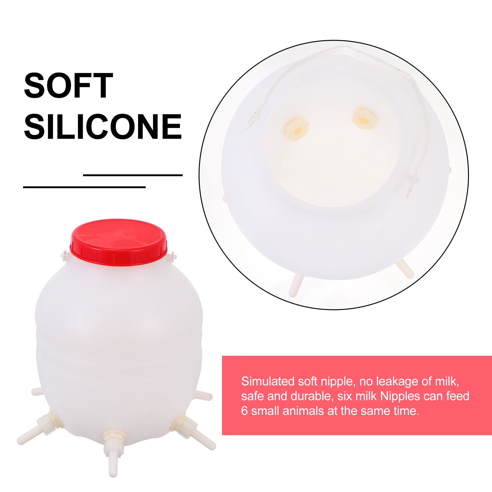 Bottle Lamb Feeding Feeder Milk Bucket Nursing Calf Animal Goat Sheep