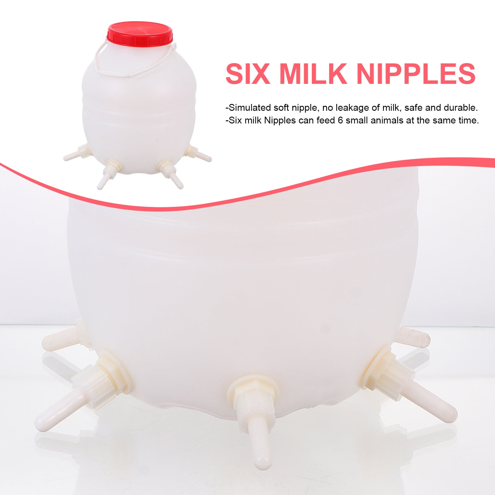 Bottle Lamb Feeding Feeder Milk Bucket Nursing Calf Animal Goat Sheep