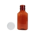 thumbnail image 1 of Plastic Amber Oval Liquid Medicine Bottles, 2oz, 200 Count, Child Resistant Cap/Safety Lid, Pharmacy Prescription Dispensing Bottle, 1 of 5