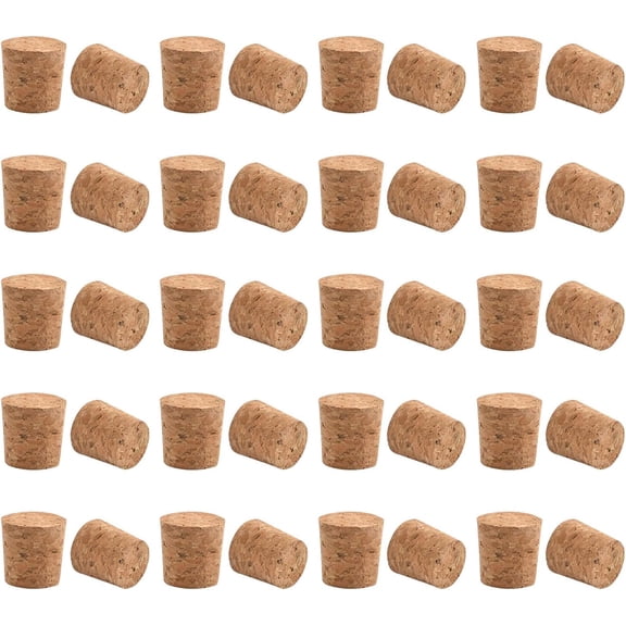 Bottle Mouth Sealing Soft Stopper Natural Soft Wood Corks 100Pcs Tapered Cork Plugs Large and Small Stoppers for Wine and Beer Bottles