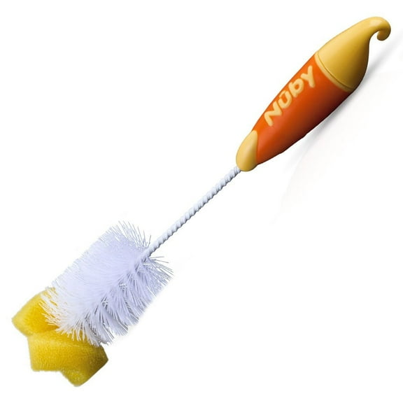 Bottle/Nipple Brush with Sponge Tip and and Hook Base