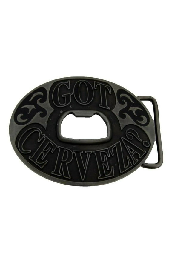 Bottle Opener Belt Buckle Got Cerveza? Men Women New Western Texas Style Cowboy