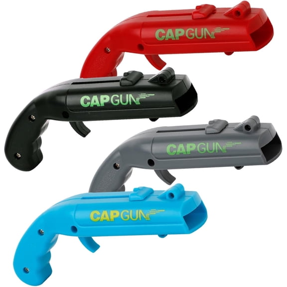 Bottle Opener with Cap Launcher,Funny Shooting Gun Creative Opener for Family Gatherings Party Games Bar Outdoor BBQ,Cool Gifts for Birthday Christmas Father's Day (4, Red-Black-Gray-Blue)