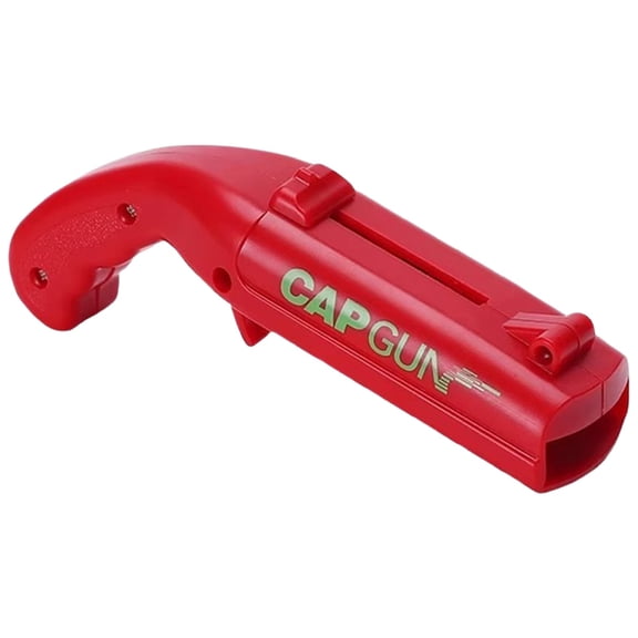 Bottle Opener with Cap Launcher,Funny Shooting Gun Creative Opener for Family Gatherings Party Games Bar Outdoor BBQ,Cool Gifts for Birthday Christmas Father's Day (1,Red)