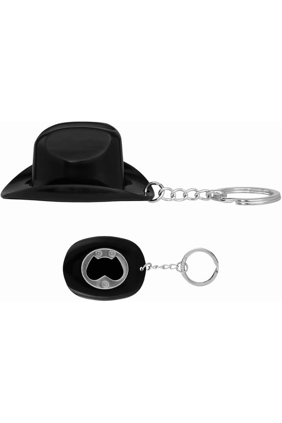 Bottle Opener Keychain Cute, 3 Pcs Cowboy Hat Bottle Opener, Portable Western Texas Style Metal Soda Can Openers Tool, Western Key Chain, Party Favors Decoration For Men Women And Beer Lovers