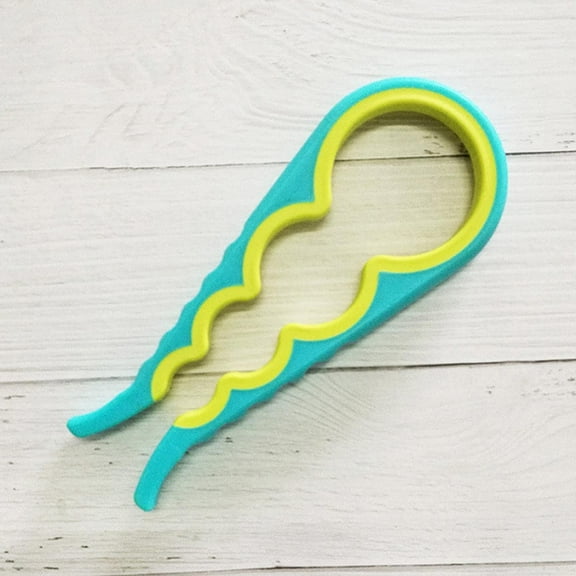 Bottle Opener Multifunctional Plastic Bottle Cap Opener Creative Jar Cap Screw 4-in-1 Can Opener Blue