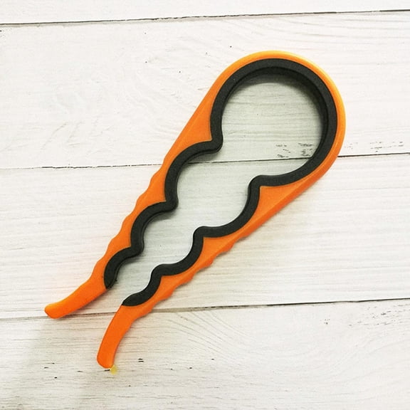 Bottle Opener Multifunctional Plastic Bottle Cap Opener Creative Jar Cap Screw 4-in-1 Can Opener Orange