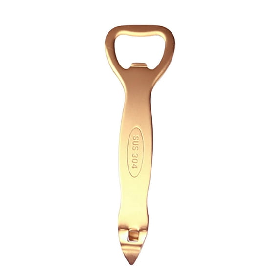 Bottle Opener Stainless Steel Can Punch Opener Church Key Can Opener Beer Openers for Bar Kitchen Party, Gift for Men Husband Father Boyfriend - Brown