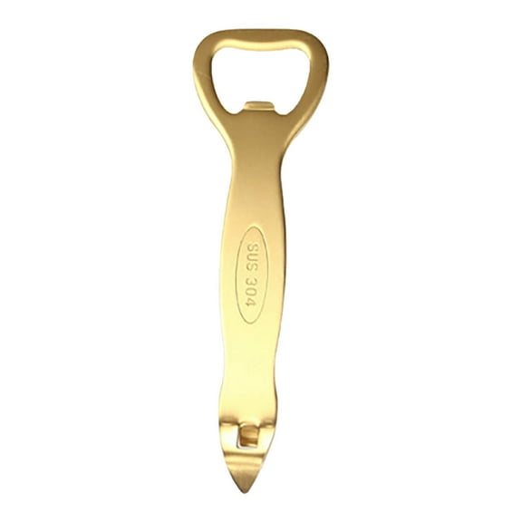 Bottle Opener Stainless Steel Can Punch Opener Church Key Can Opener Beer Openers for Bar Kitchen Party, Gift for Men Husband Father Boyfriend - Gold