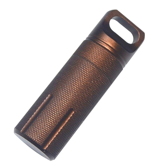 Bottle, Outdoor Aluminium Alloy Waterproof Medicine Storage Bottle Capsule Container, Keychain Design, Easy and Handy for Carrying