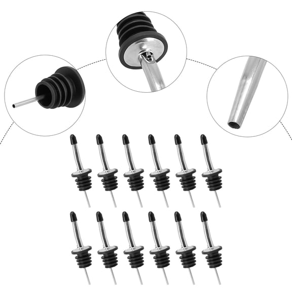 Bottle Pourer Liquor Pourer Dosing Device Pourer Set Of 12 Stainless Steel YIWEI
