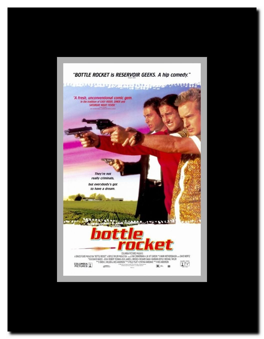 Bottle Rocket Framed Movie Poster