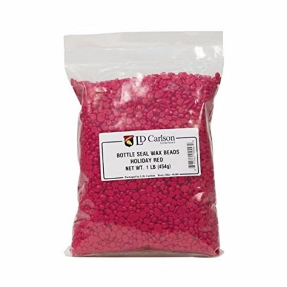 Bottle Seal Wax Beads, Holiday Red 1 lb.