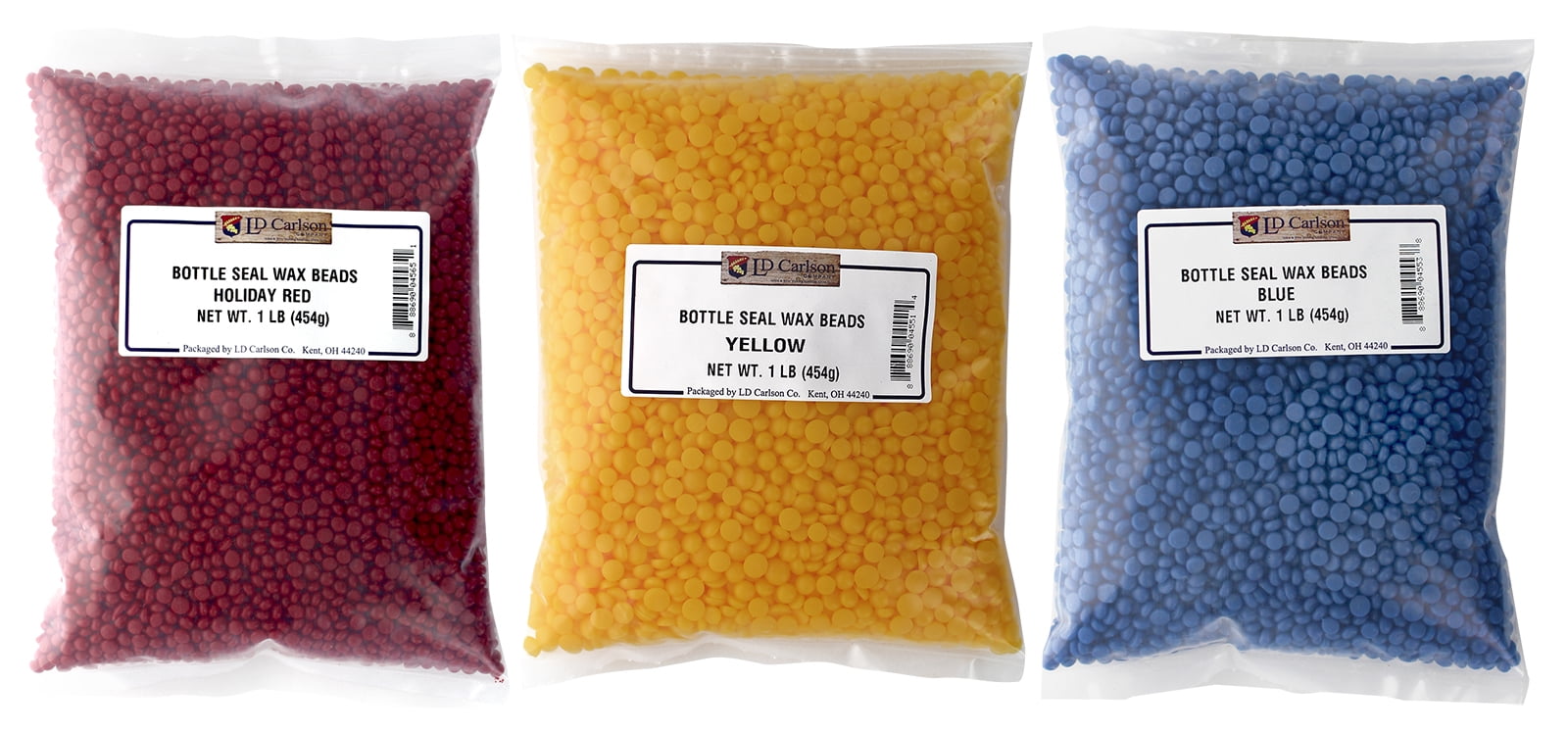Bottle Seal Wax Beads, Wax Bead Color Set- Primary Colors