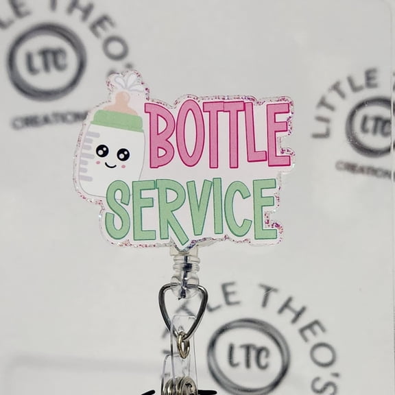 Bottle Service Badge Reel, Postpartum Nurse Gift