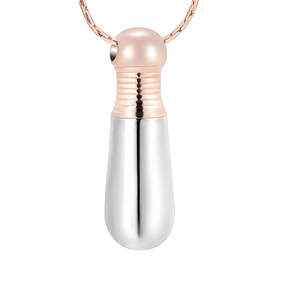 Bottle Shape Cremation Pendant Small Urns for Ashes Keepsake Urn Necklace for Men Women