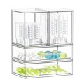 Bottle Stororganizer - Bottles Station Container Stackabler Drawers For ...