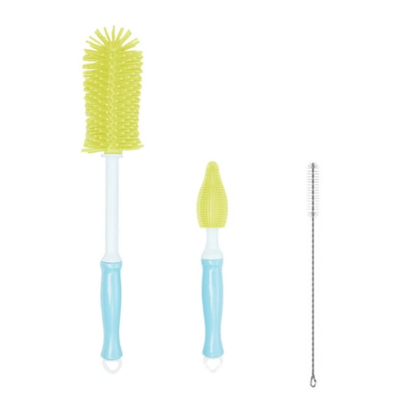 Bottle & Straw Cleaning Brush Set, 3-Piece, 360° Rotating, for Baby Bottles & Nipples, Lightweight & Reusable, Efficient for Utensils, Portable Design