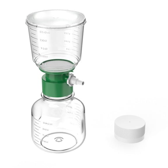 Bottle Top Vacuum Filter with 0.22um Pore Size PES Membrane,Sterile Disposable Vacuum Filter Units,500ml ,Individually Packaged,12pcs