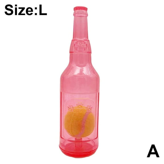 Bottle Toys for Dogs Play Bottle Toy, Pet Bottle Interactive Toy, Interactive Dog Chew Toy with Tennis Ball, Dog Toy Water Bottle Cruncher, Funny Bottle with Ball Toy, Squeaky Dog Toys