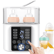 Bottle Warmer, 12-in-1 Baby Double Bottles Warmer Fast Baby Food Heater & BPA-Free Milk Warmer with LCD Touch Display, Appointment & 24H Accurate Temperature Control for Breastmilk or Formula