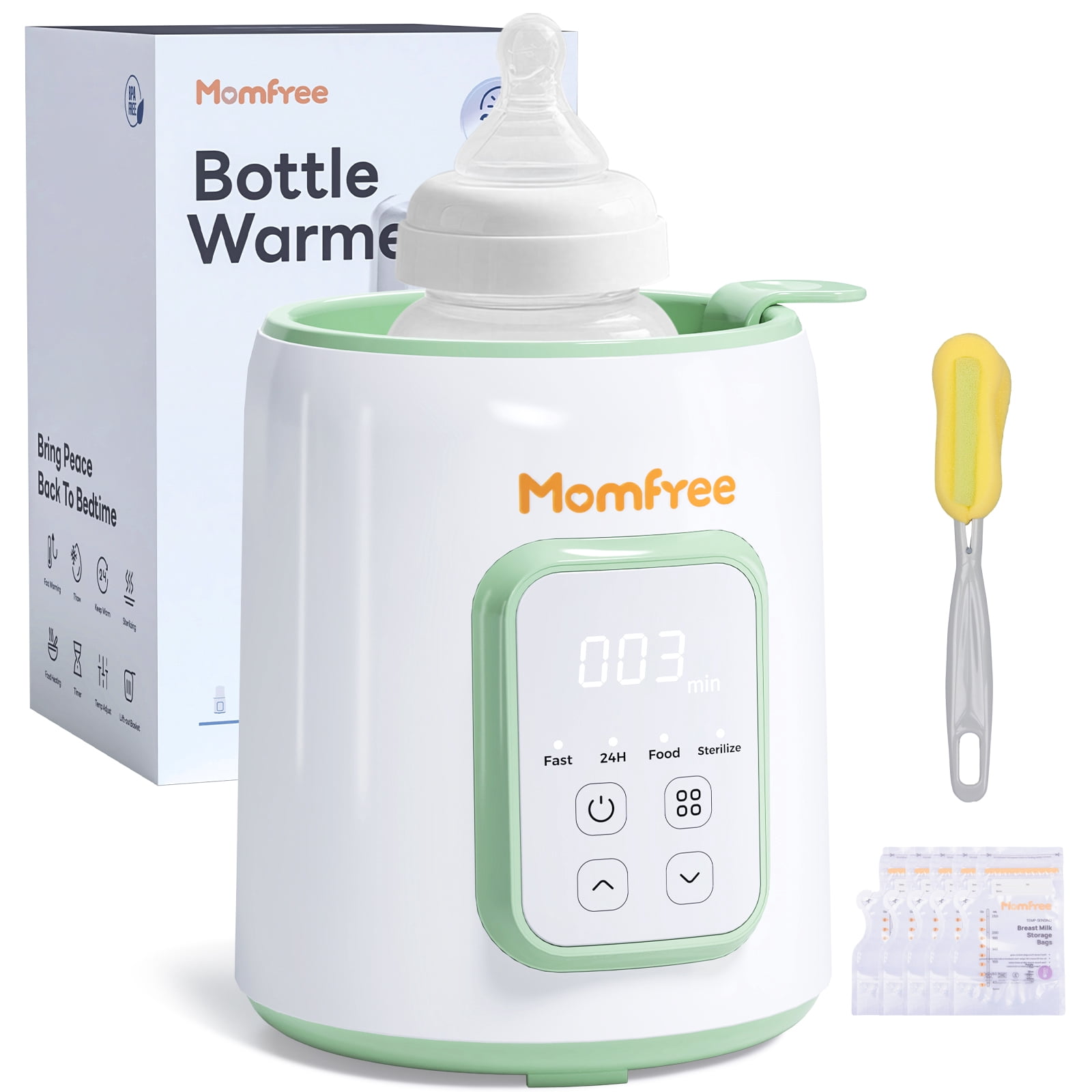 Bottle Warmer,8-in-1 Fast Baby Bottle Warmer for Breastmilk and Formula,Milk Warmer with Accurate Temperature Control and Automatic Shut-Off,Multifunctional Bottle Warmers for All Bottles