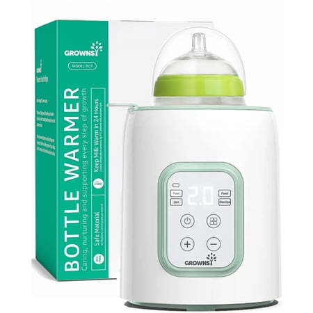 GROWNSY Bottle Warmer 8 in 1 with Timer for Breastmilk or Formula, Accurate Temperature Control, Fits for All Bottles Green