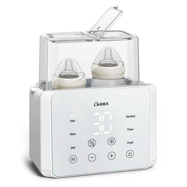 Bottle Warmer, Larex Double Fast Baby Bottle Warmer for Breastmilk and