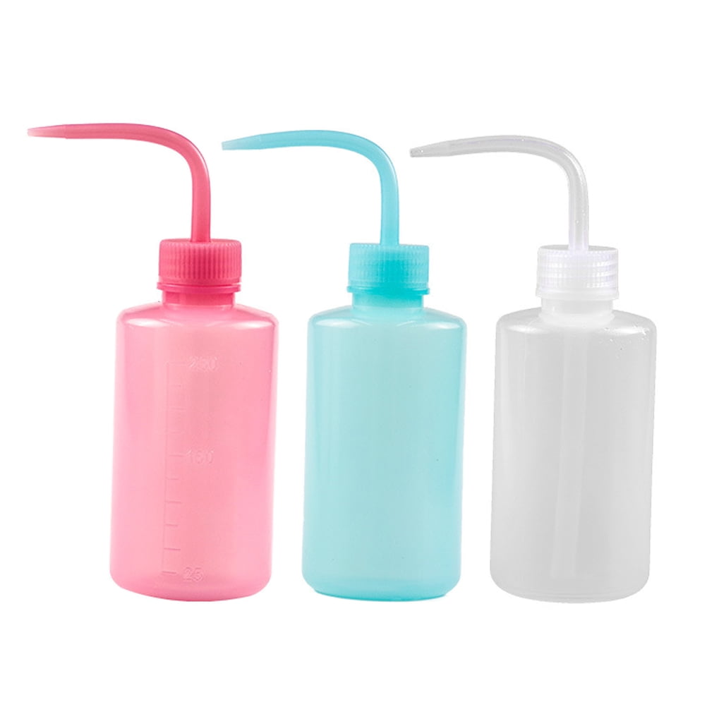 KIGITIK 3-Pack 500ml Plastic Squeeze Bottles - Narrow Mouth Wash Bottles For Multiple Uses