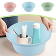 thumbnail image 1 of Bottle Washing Basin, Plastic Portable Wash Basin, Wash Basin for Bottles, Small Multi Purpose Wash Basin, Cleaning Basin, Household Round Wash Basin Thickened 10.12x4.13in, Pink, 1 of 7