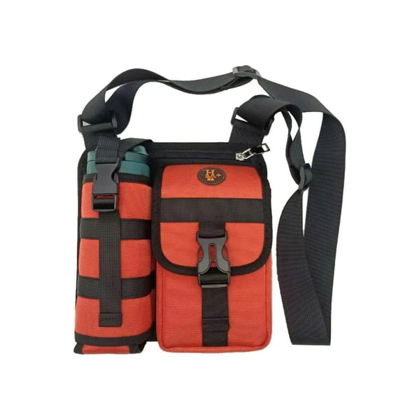 Bottle Water Bottle Shoulder Bag 22x21cm with Mesh Pockets Backpack with Water Bottle Pocket for Outdoor Travel