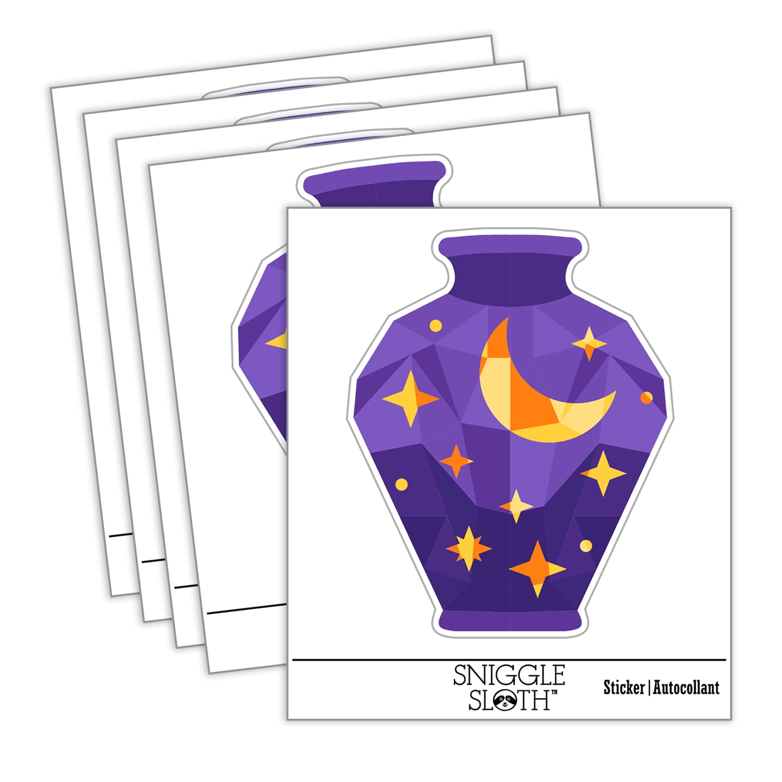 Bottle of Moon and Stars Car Window Bumper Water Bottle Phone Tablet