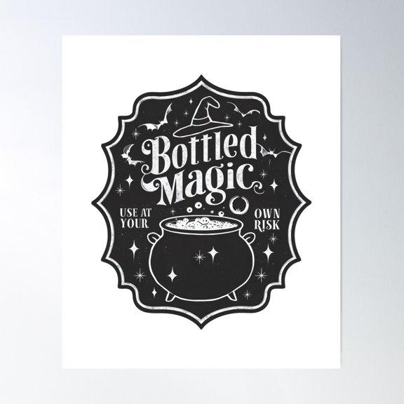 Bottled Magic Poster Wall Art, Modern Wall Decor For Living Room Bedroom, 8x12 UNFRAMED