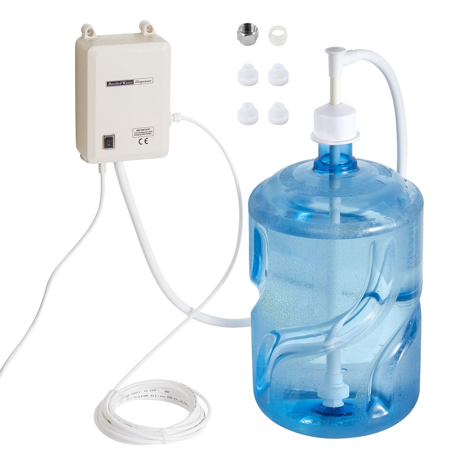Bottled Water Dispenser Pump System, 40-60 PSI, 0.67 GPM, Dual Switch Protection, Quiet Operation, for 5-Gallon Water Jug Faucet