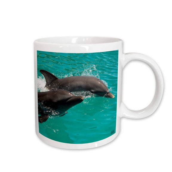 3drose, Bottlenose Dolphin, 15oz Mug