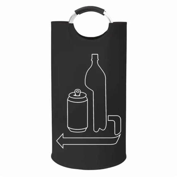 Bottles Container Portable Hanging Recycling Storage Organizer,Space-Saving Foldable Recycling Bin,Portable Collapsible Waste Container for Indoor Kitchen, Outdoor Camping & Yard Use (Black)
