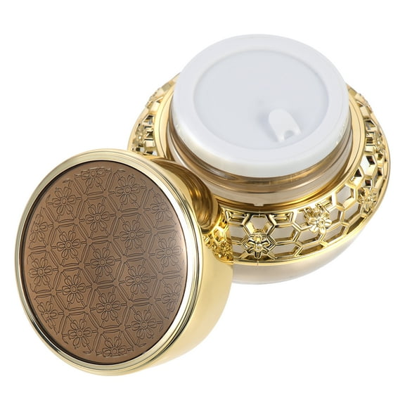 Travel Containers Vintage Golden Cosmetic Jar 30g, Leak-Proof Glass Face Cream Bottle, Empty Lotion Skincare Organizer